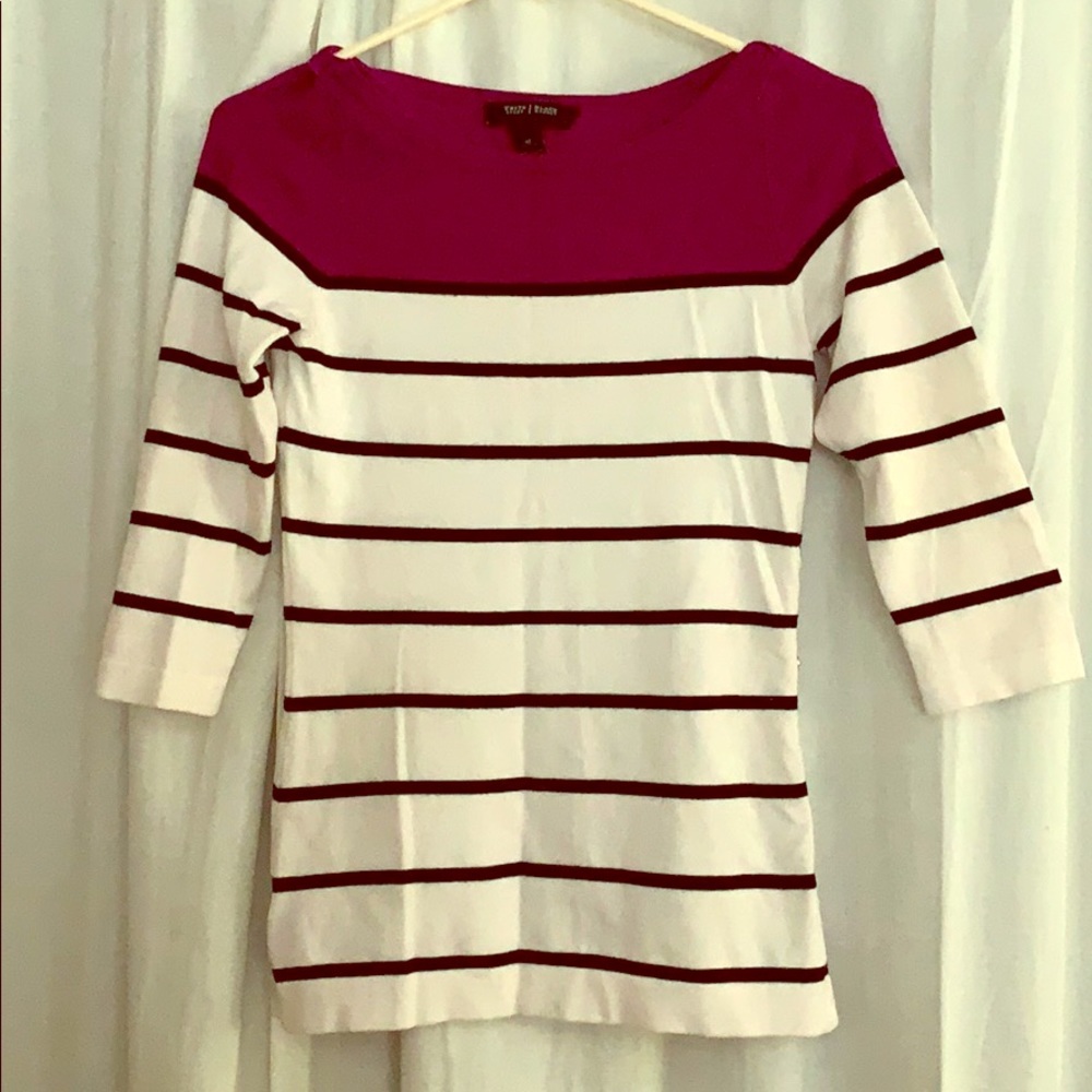 WHBM striped sweater top